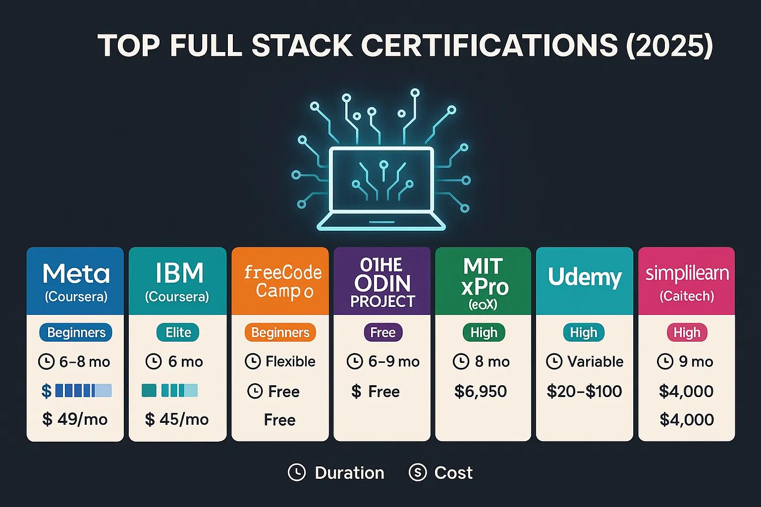 Top Full-Stack Web Development Certifications for 2026 — 7 Programs to Accelerate Your Career