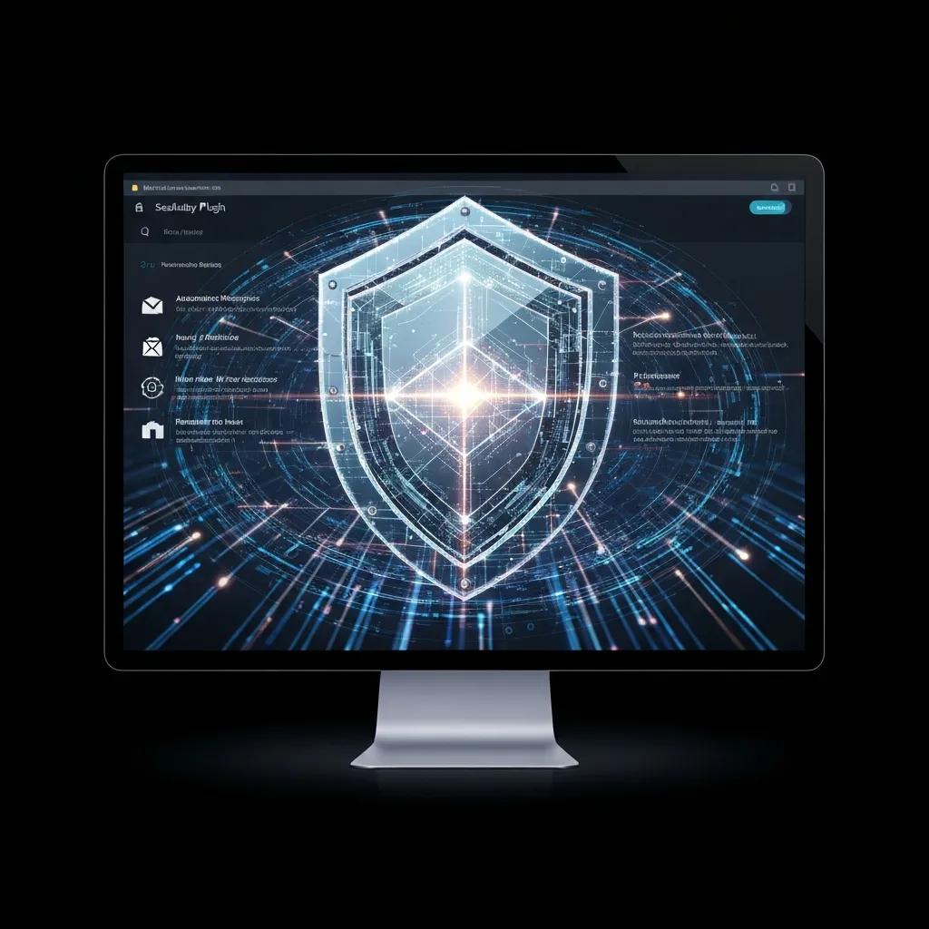Digital shield icon representing website security and plugin protections