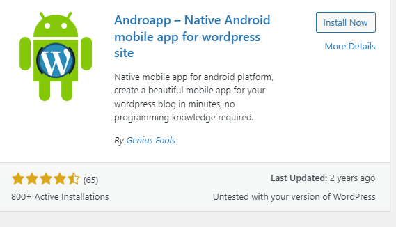 Androapp Plugin Screenshot