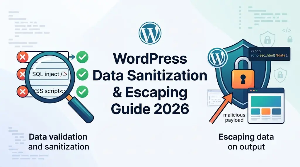WordPress Data Sanitization & Escaping Guide 2026