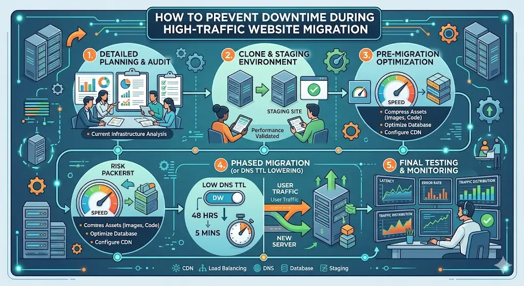 How to Prevent Downtime During High-Traffic Website Migration