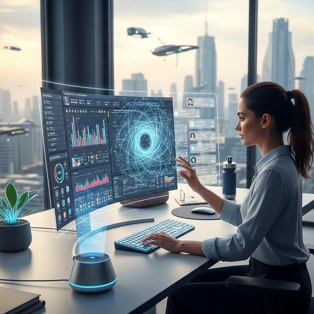 Marketer using AI tools to optimize campaigns