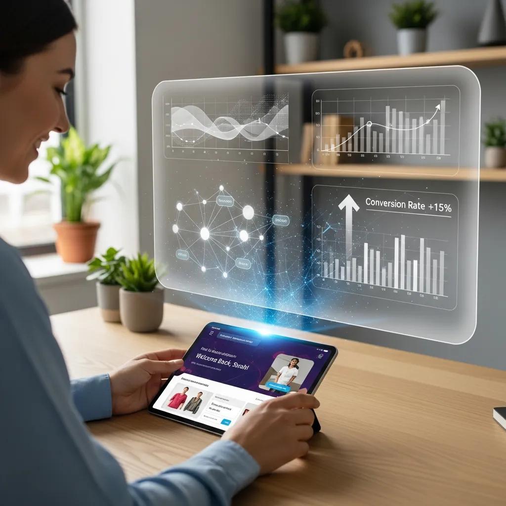 Mobile shopper viewing personalized e-commerce recommendations powered by AI