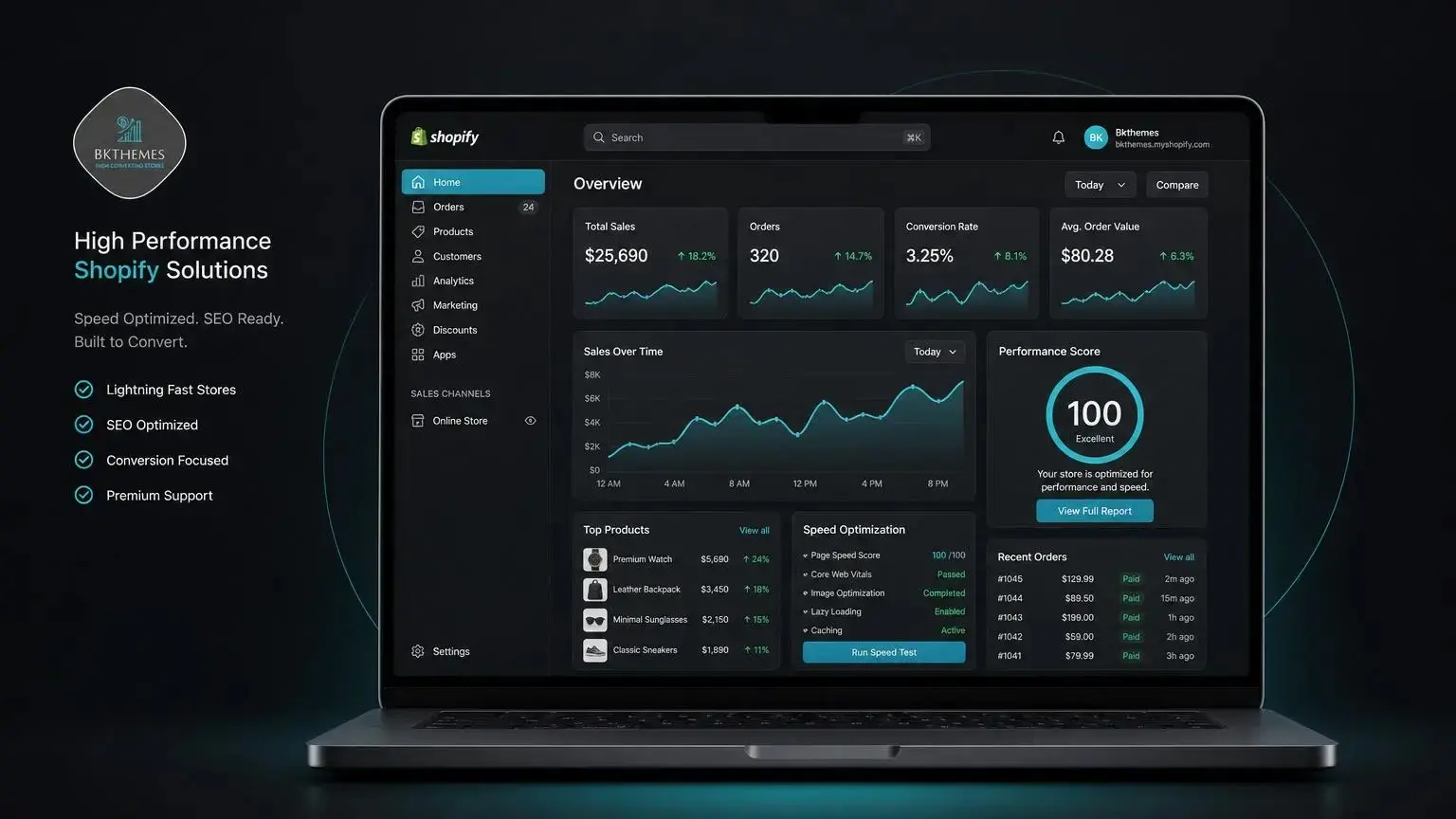 BKThemes certified Shopify development and performance engineering showcase.