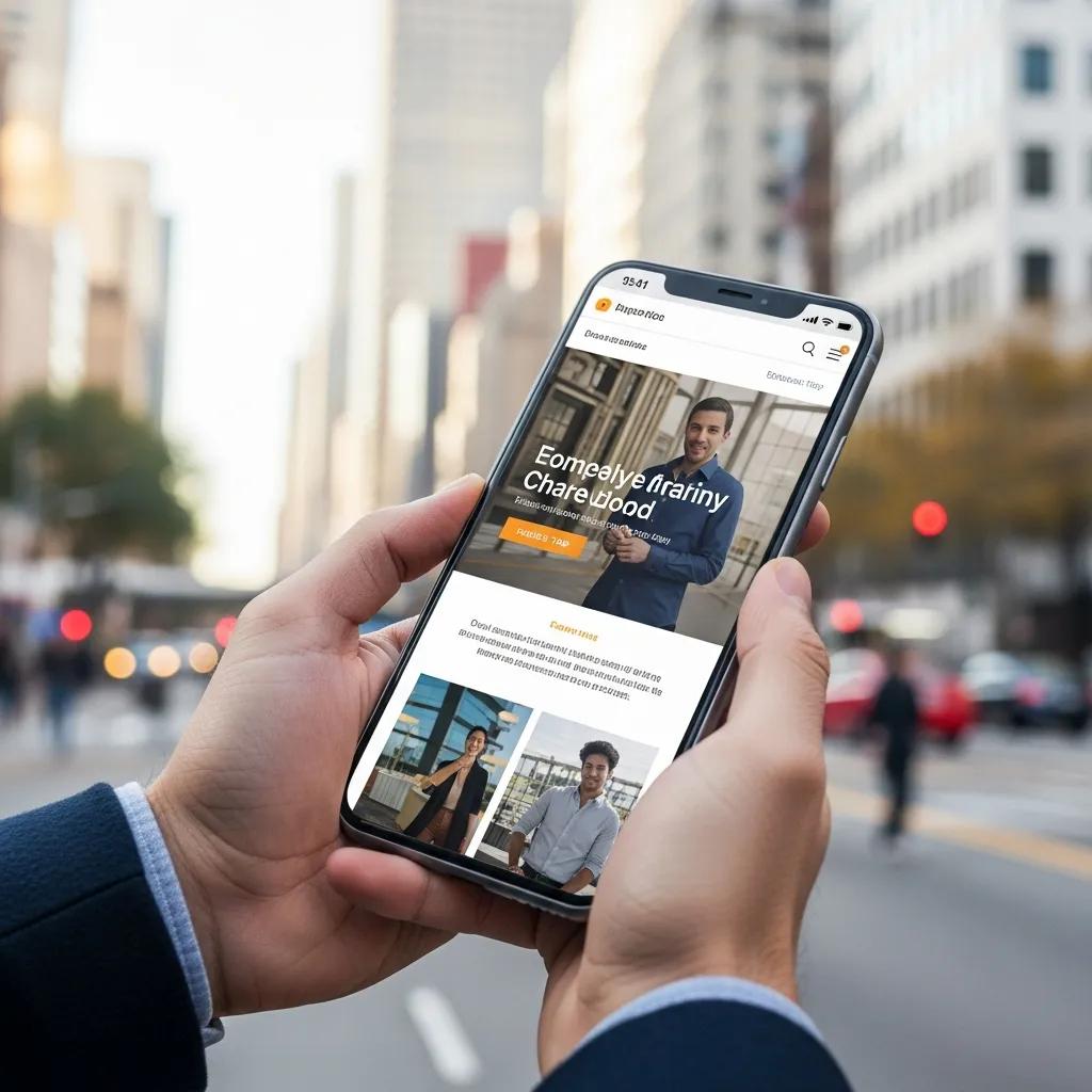 Person using a smartphone to interact with a mobile-optimized product page