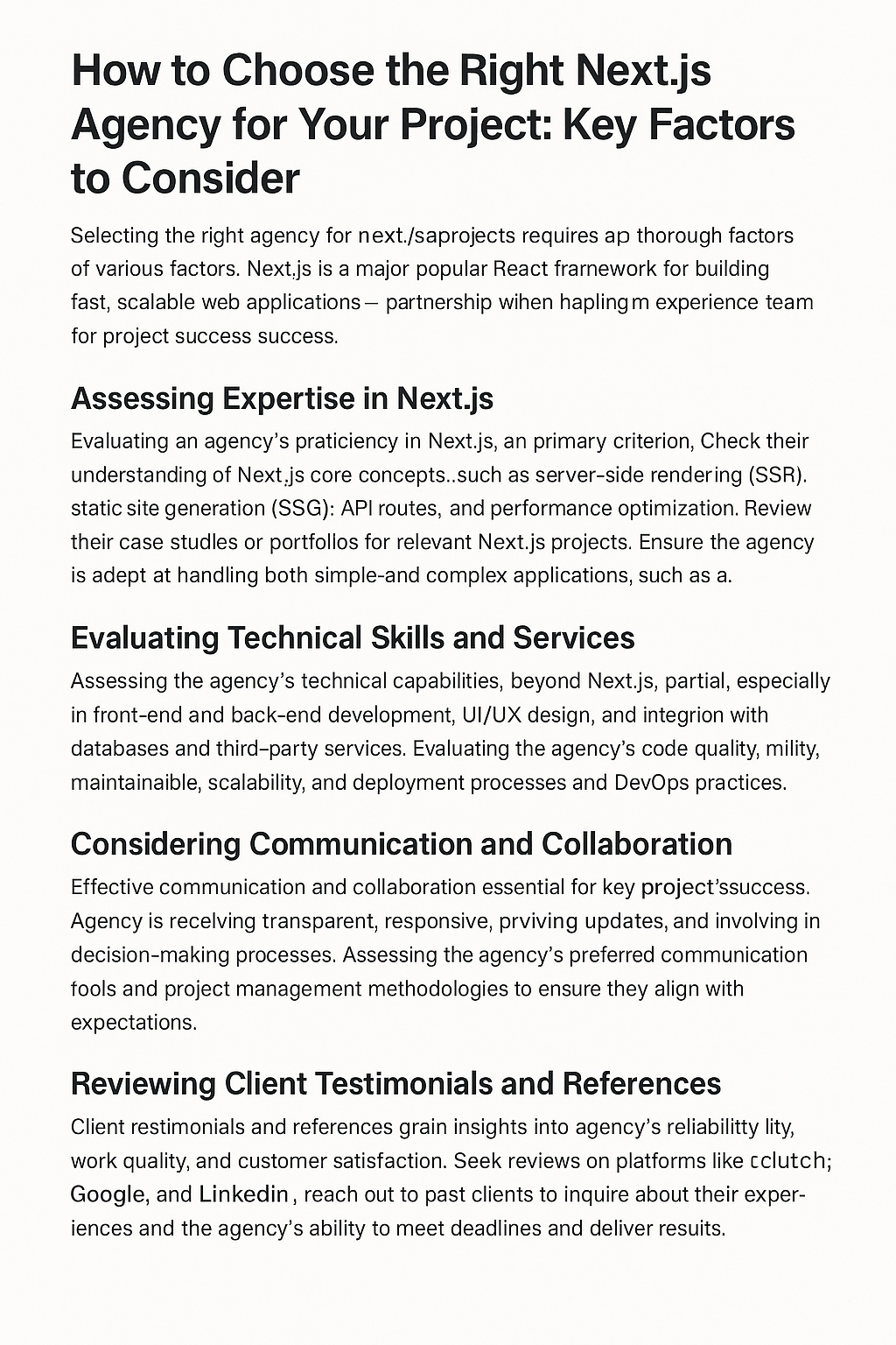 How to Choose the Right Next.js Agency for Your Project: 10 Expert Tips for Success