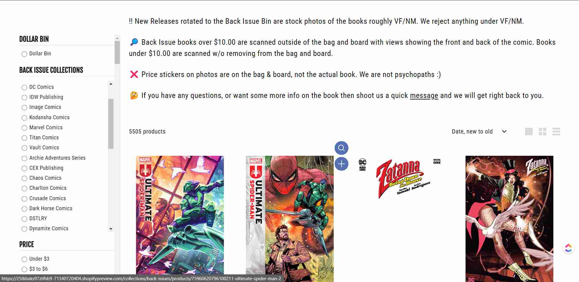 Subscription Comics