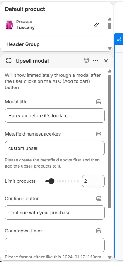 Eyes Shopify theme upsell image