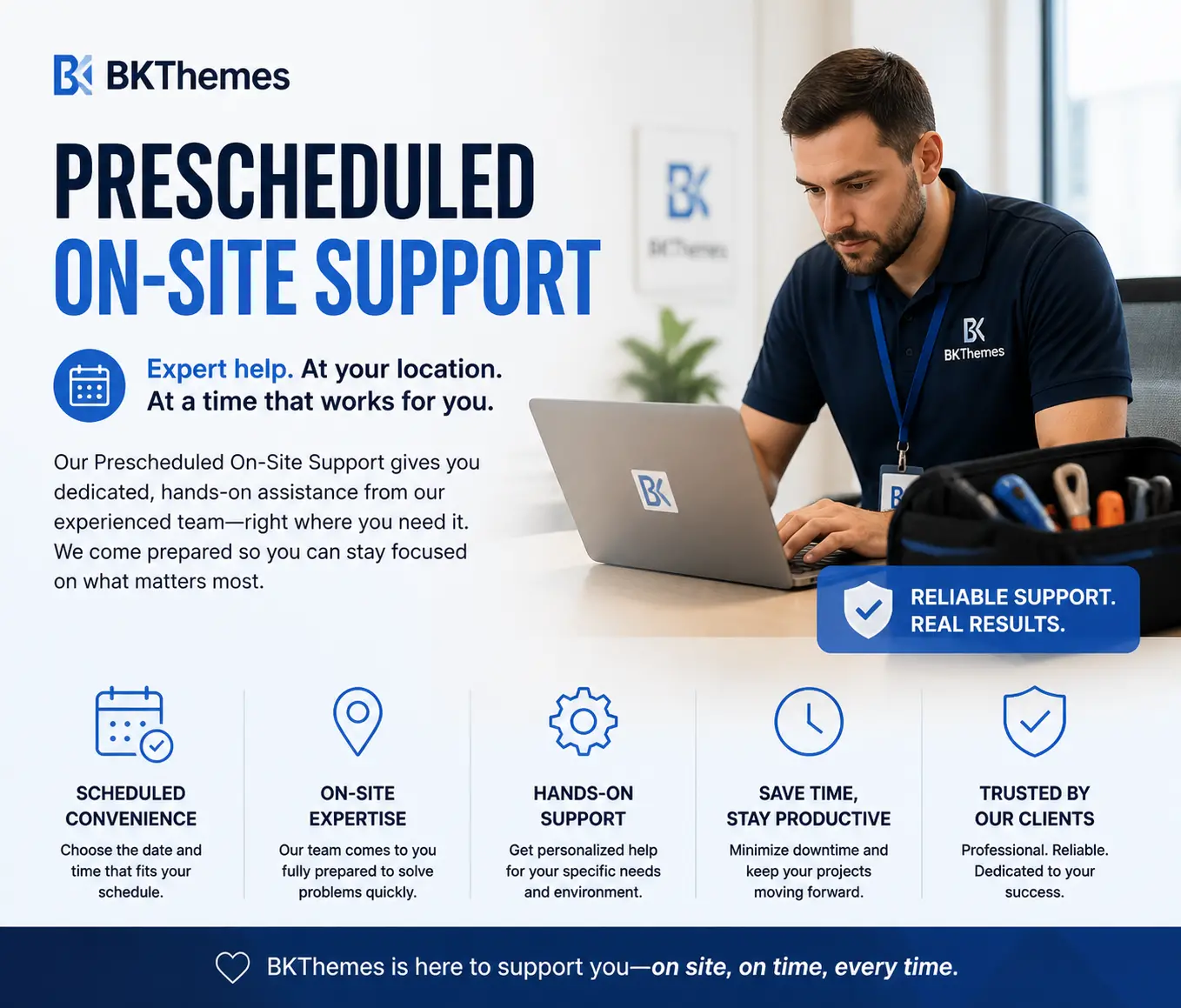 Pre-Scheduled On-Site Support
