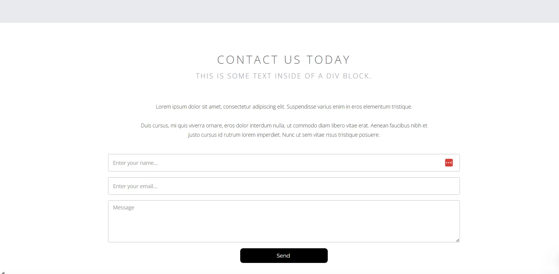 Velocity HTML5 Template contact page preview